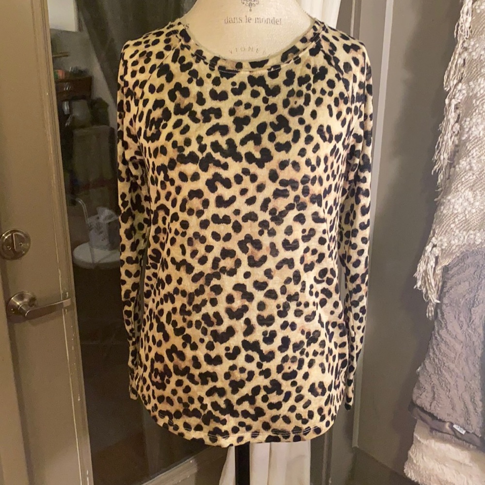 Express cheetah long sleeve top. Size XS